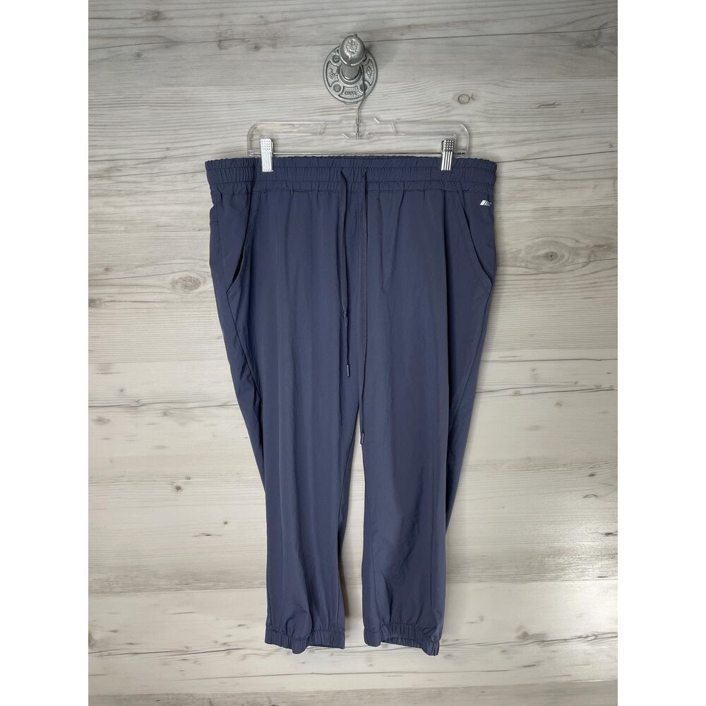 Amazon Essentials Jogger Pants Womens XL Blue Gray Lightweight Woven Performance